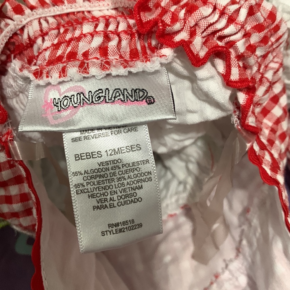 (5/$10) Ladybug halter dress 12M - Picture 4 of 5